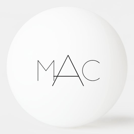 Aangepaste Initialen Pingpongbal (Voorkant)