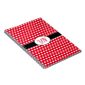 Aangepaste initialen Polka Dot Notitieboek (Rechterzijde)