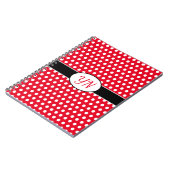 Aangepaste initialen Polka Dot Notitieboek (Linkerzijde)