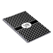 Aangepaste initialen Polka Dot Notitieboek (Rechterzijde)