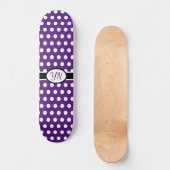 Aangepaste initialen Polka Dot Persoonlijk Skateboard (Voorkant)