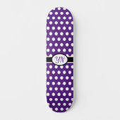 Aangepaste initialen Polka Dot Persoonlijk Skateboard (Voorkant)