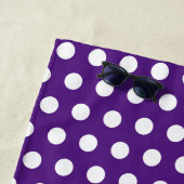 Aangepaste initialen Polka Dot Strandlaken (In situ)