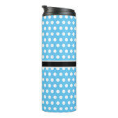 Aangepaste Initialen Polka Dot Thermische Tumbler Thermosbeker (Geroteerd rechts)