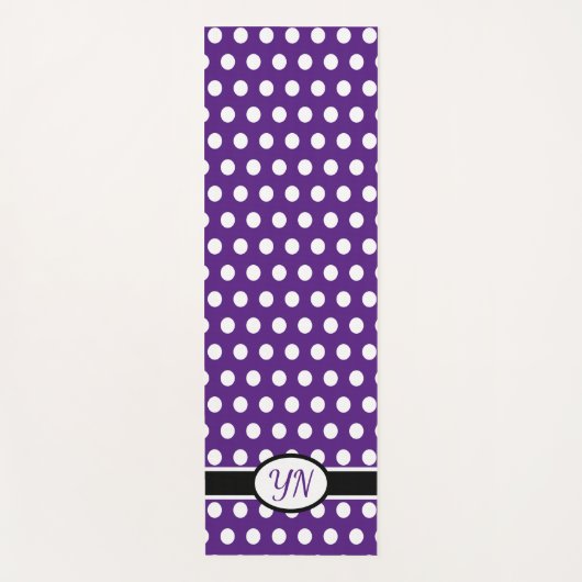 Aangepaste initialen Polka Dot Yogamat (Voorkant)
