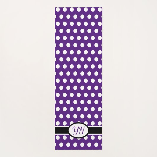 Aangepaste initialen Polka Dot Yogamat (Achterkant)