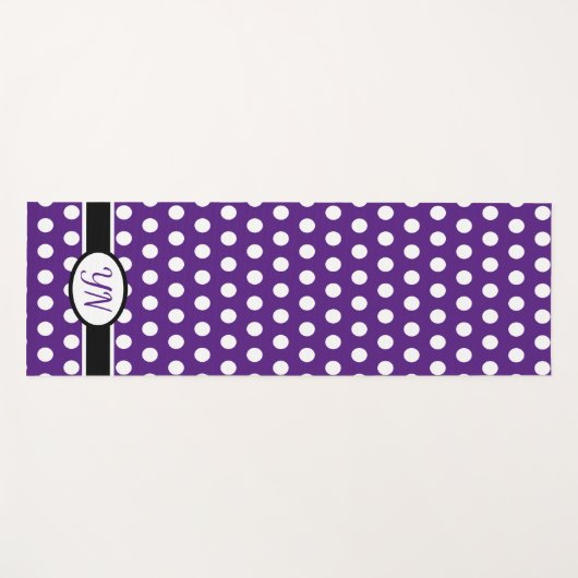 Aangepaste initialen Polka Dot Yogamat (Voorkant (horizontaal))