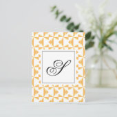 Aangepaste Initialen pompoen pinwielen Briefkaart (Staand voorkant)