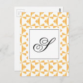 Aangepaste Initialen pompoen pinwielen Briefkaart (Voorkant / Achterkant)