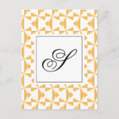 Aangepaste Initialen pompoen pinwielen Briefkaart (Voorkant)