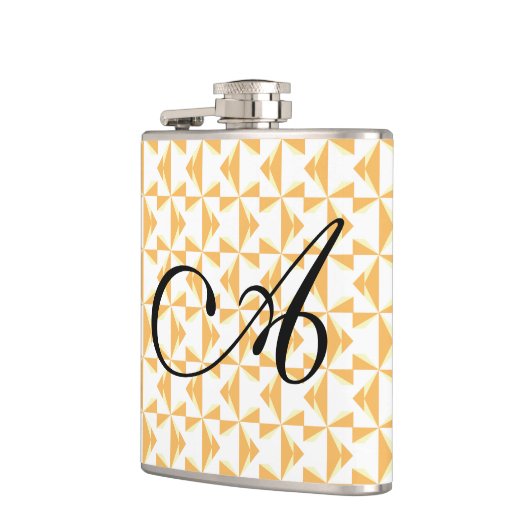 Aangepaste Initialen pompoen pinwielen Heupfles (Links)