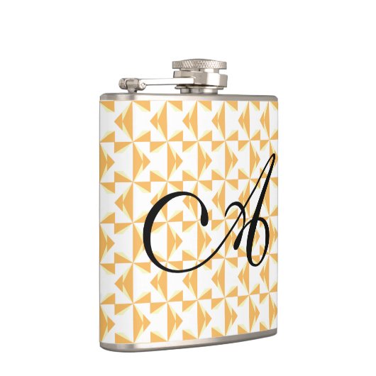 Aangepaste Initialen pompoen pinwielen Heupfles (Rechts)