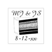 Aangepaste Initialen regenboogkaasstempel Rubberstempel (Afrduk)