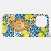 Aangepaste Initialen Siciliaanse Tegels Citrus Bar Case-Mate iPhone Case (Achterkant (horizontaal))