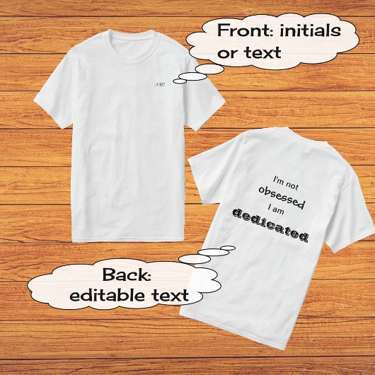 Aangepaste initialen speciale sportprijsopgave t-shirt