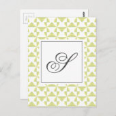 Aangepaste Initialen tandwielen Briefkaart (Voorkant / Achterkant)