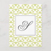 Aangepaste Initialen tandwielen Briefkaart (Voorkant)
