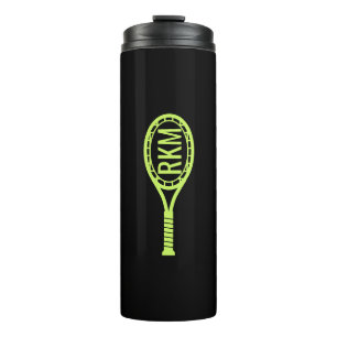 Aangepaste Initialen Tennis Racket Monogram Thermosbeker