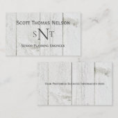 Aangepaste Initialen voor monogram Visitekaartje (Voorkant / Achterkant)