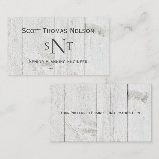 Aangepaste Initialen voor monogram Visitekaartje (Voorkant / Achterkant)