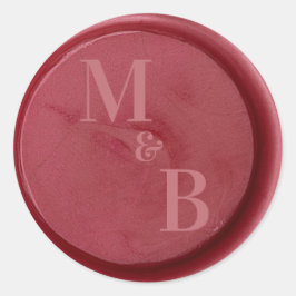 Aangepaste initialen wax seal bruiloft stickers