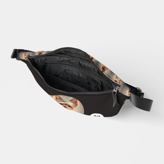 Aangepaste Initialen Yorkshire Terrier Yorkie Dog Heuptasje (Open)