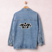 Aangepaste initialen zwart Halloween Bat Man Drieh Denim Jacket (Hangar)