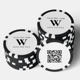 Aangepaste initiële bedrijfslogo promotionele QR-c Poker Chips