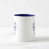 Aangepaste initiële bloemrijke monogrammok mok (Midden)