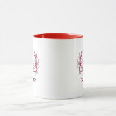 Aangepaste initiële bloemrijke monogrammok mok (Midden)
