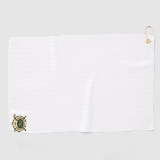 Aangepaste initiële golf crest golfhanddoek (Horizontaal)