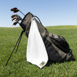 Aangepaste initiële golf crest golfhanddoek