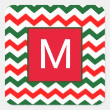 aangepaste initiële groene en rode sticker