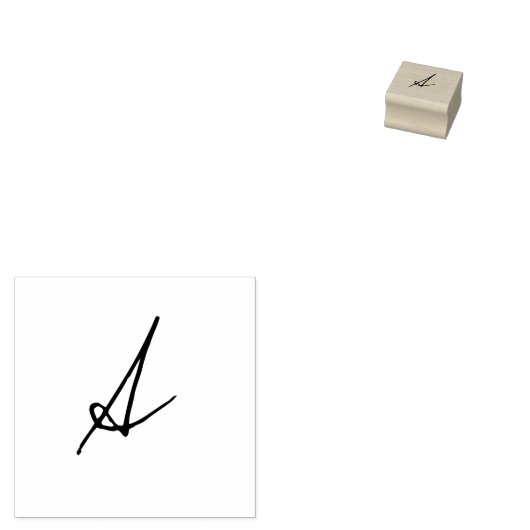 Aangepaste initiële handtekening rubberstempel (Gestempeld)