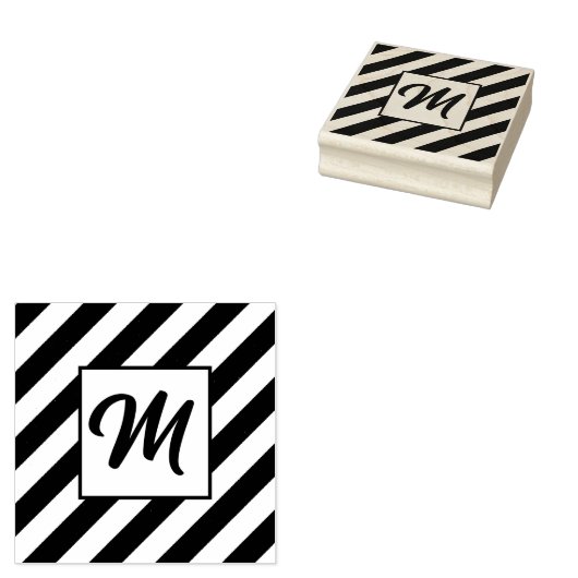 Aangepaste initiële houten stempel (Gestempeld)