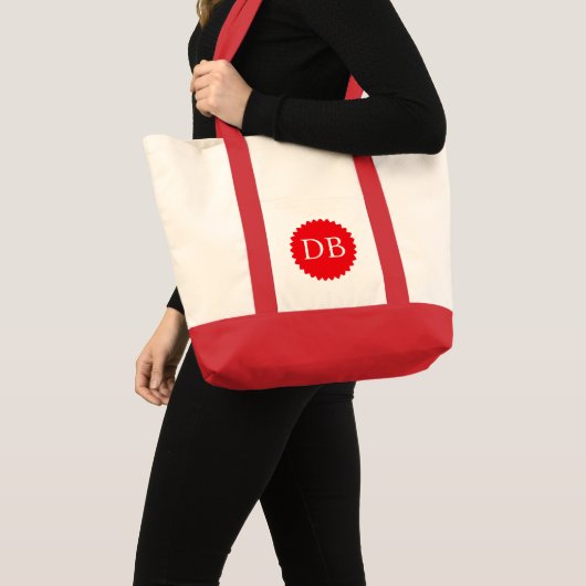 Aangepaste initiële Jumbo boodschappentas Tote Bag (Voorkant (product))