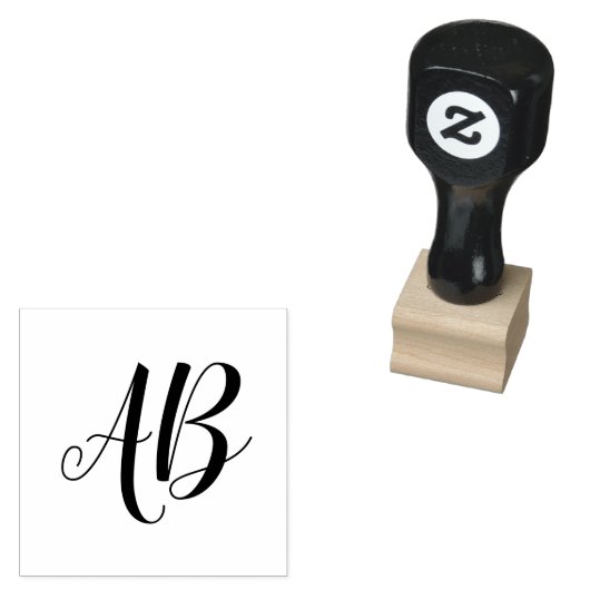 Aangepaste initiële letters Gepersonaliseerd Rubberstempel (Gestempeld)