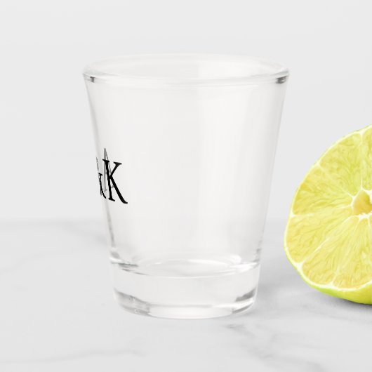 Aangepaste initiële letters shot glas (Rechts)