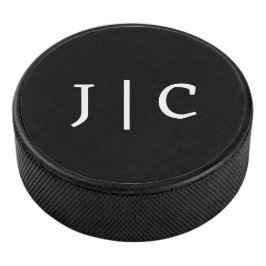 Aangepaste initiële monogram minimalistische moder hockey puck