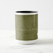 Aangepaste initiële mosgroene bosverteller mok (Midden)