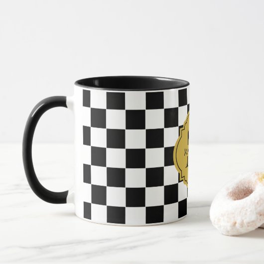 Aangepaste initiële naam Elegante stijlvolle raste Mok (Met donut)