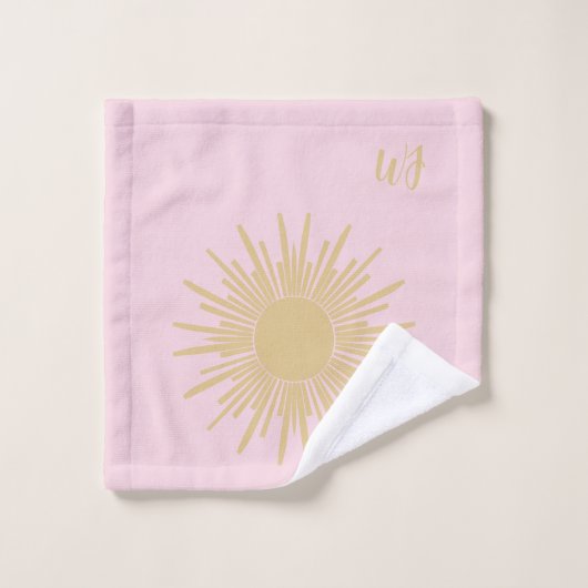 Aangepaste initiële zon bad handdoek (Wasdoekje)