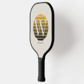 Aangepaste initiële zonsondergangscirkel pickleball paddle (Links)