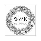 Aangepaste initiëlen van het bruidspaar voor de br zelfinktende stempel (Design)