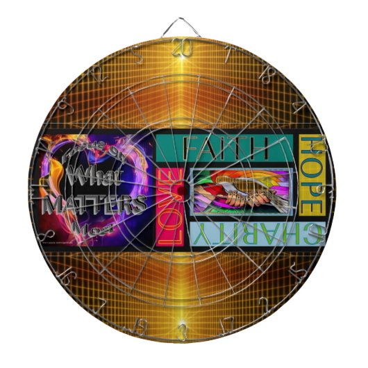 AANGEPASTE INK DART BOARD DARTBORD (Voorkant)