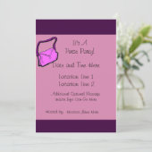 Aangepaste inkooppartij nodigt kaart (Staand voorkant)