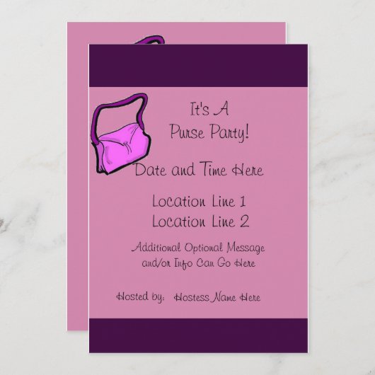 Aangepaste inkooppartij nodigt kaart (Voorkant / Achterkant)