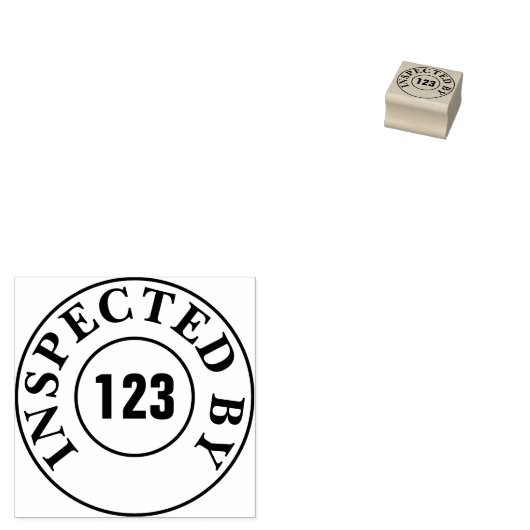 Aangepaste inspectiestempel rubberstempel (Gestempeld)