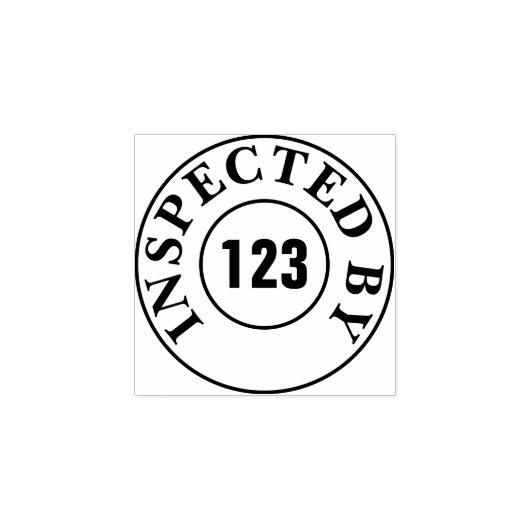Aangepaste inspectiestempel rubberstempel (Afrduk)