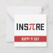 Aangepaste InsPire Pi-dag | Fijne i-dag Notitiekaartje (Voorkant)